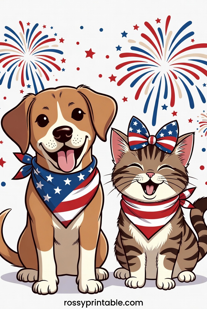 4th of July Animal and Pet Clipart 3 4th of July Animal and Pet Clipart (3)