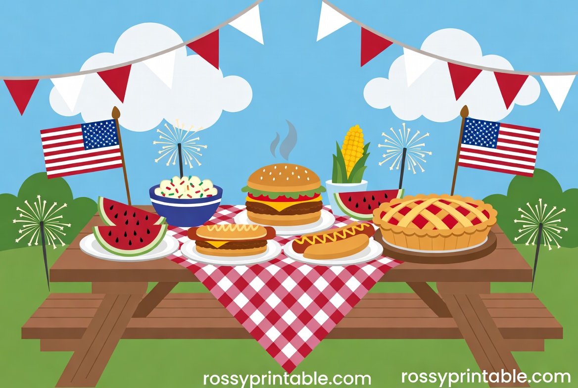4th of July Food and Cookout Clipart (1)