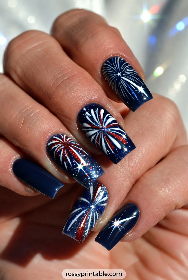 4th of July Nail Art Images 4 4th of July Nail Art Images (4)