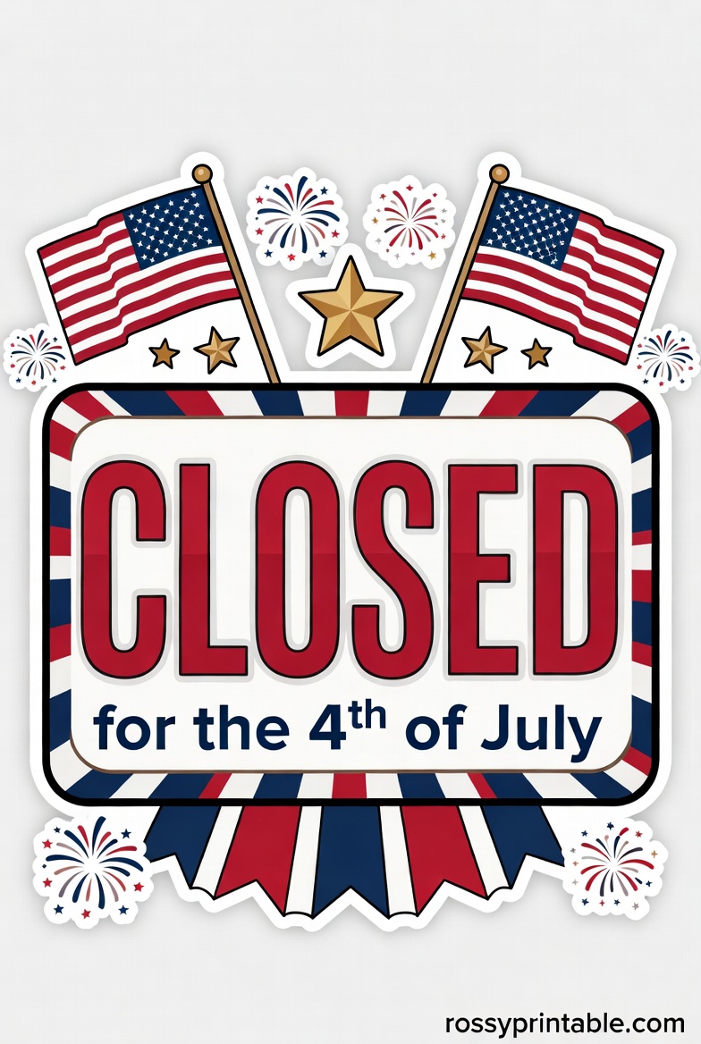 Closed for 4th of July Clipart (1)