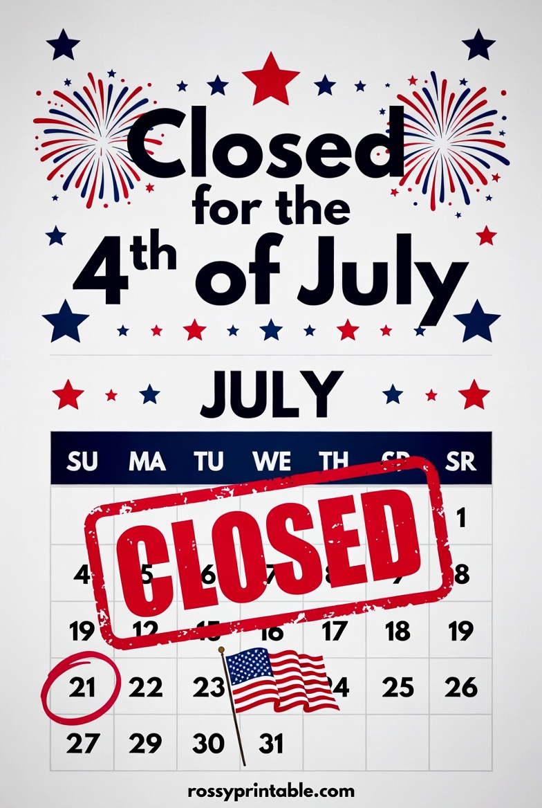 Closed for 4th of July Clipart (3)