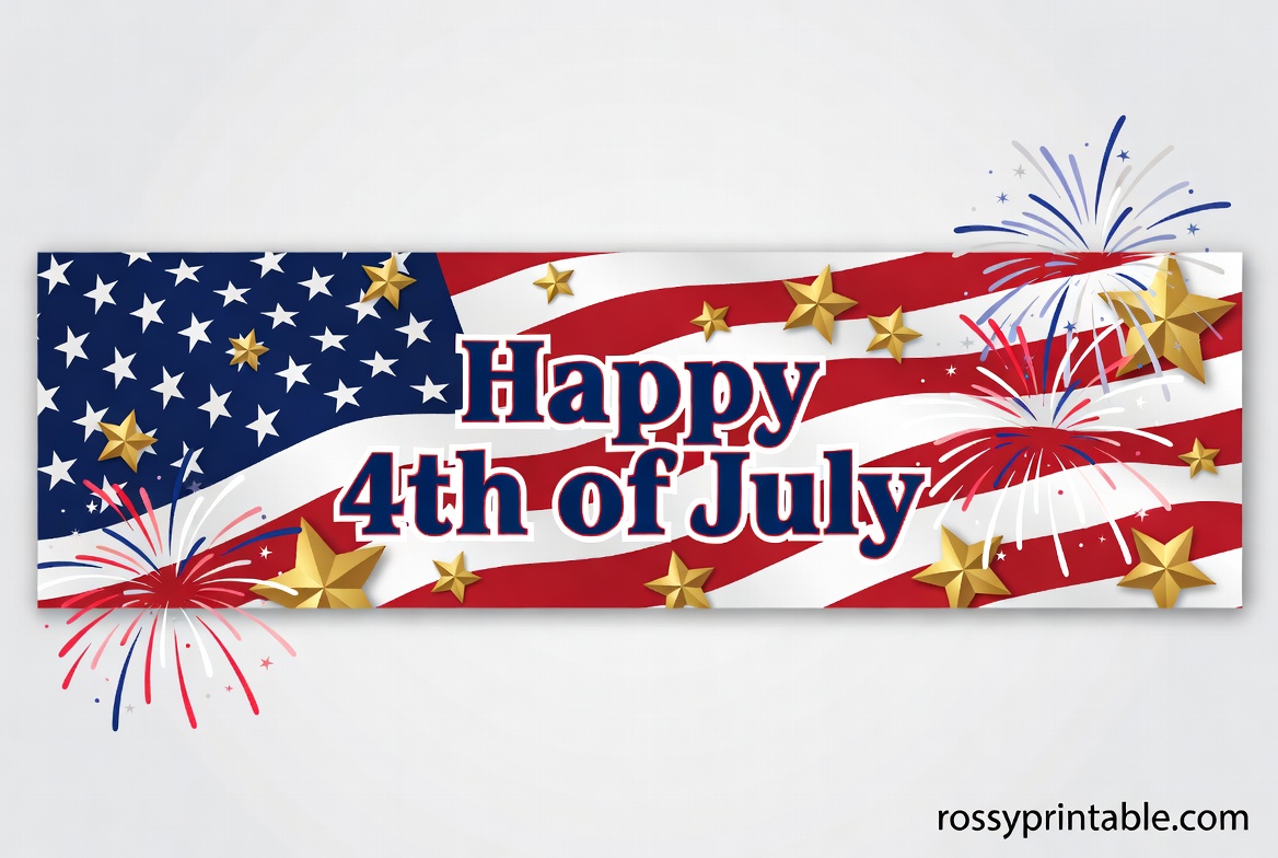 Free 4th of July Banner, Border and Frame Clipart (1)