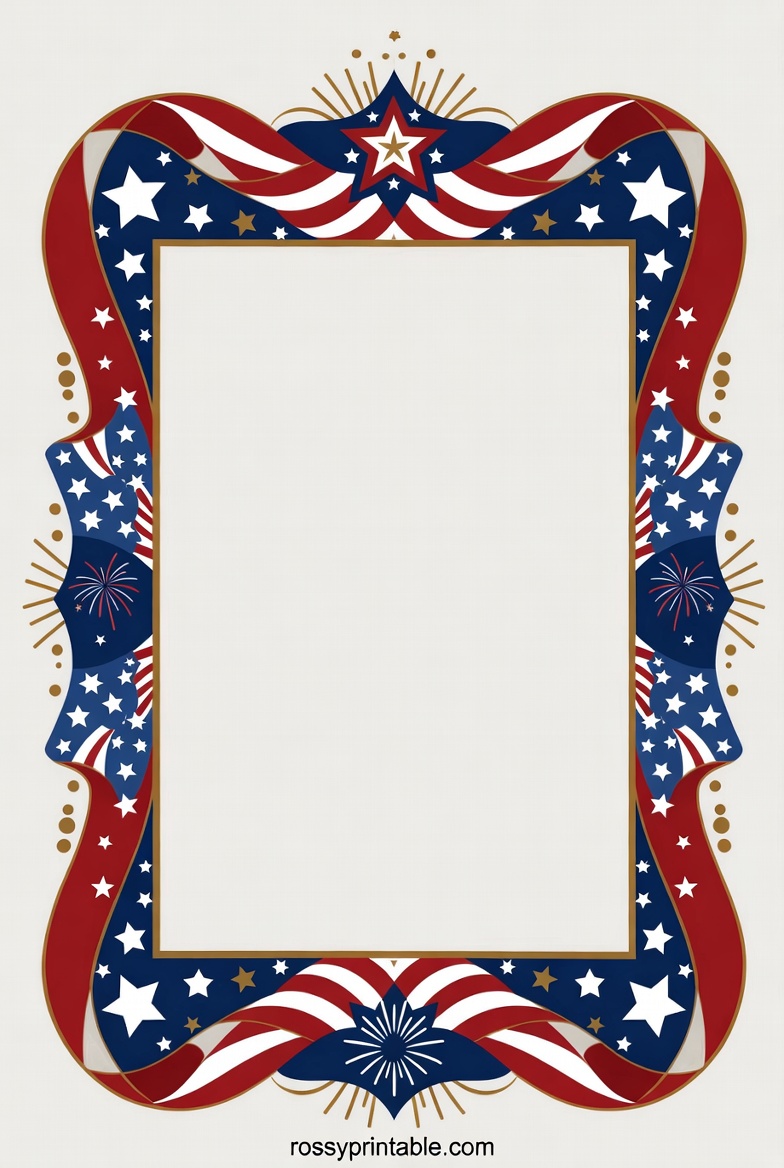 Free 4th of July Banner, Border and Frame Clipart (2)