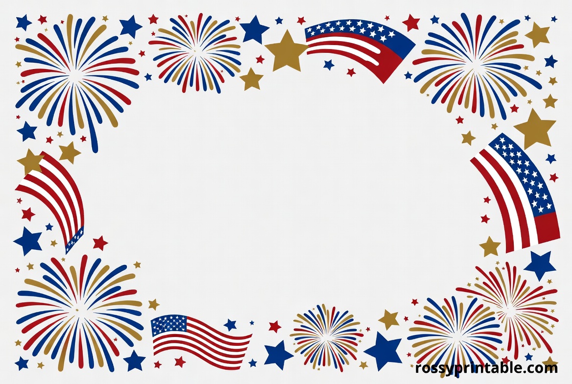 Free 4th of July Banner, Border and Frame Clipart (3)