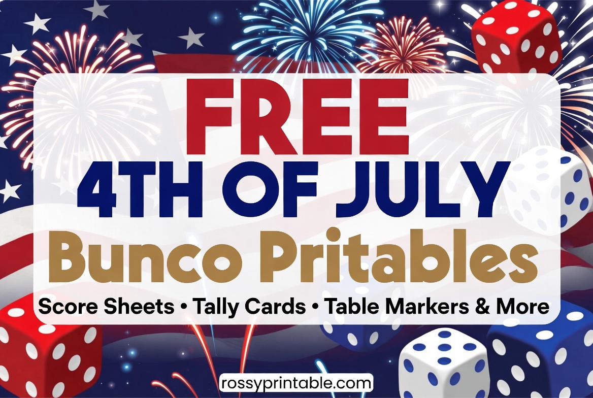 Free 4th of July Bunco Printables (1)