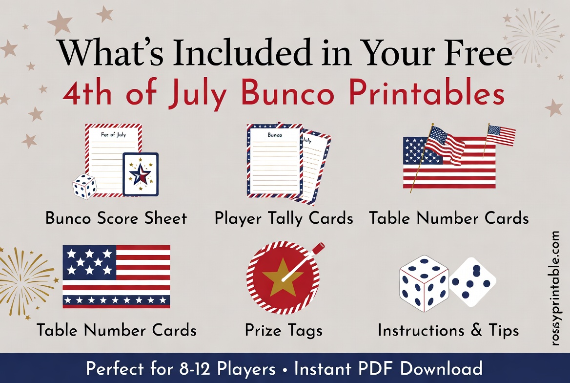 Free 4th of July Bunco Printables (2)