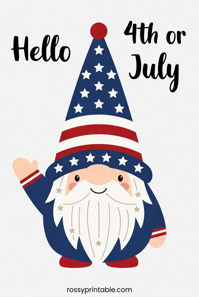 Free 4th of July Gnome Clipart 2 Free 4th of July Gnome Clipart (2)