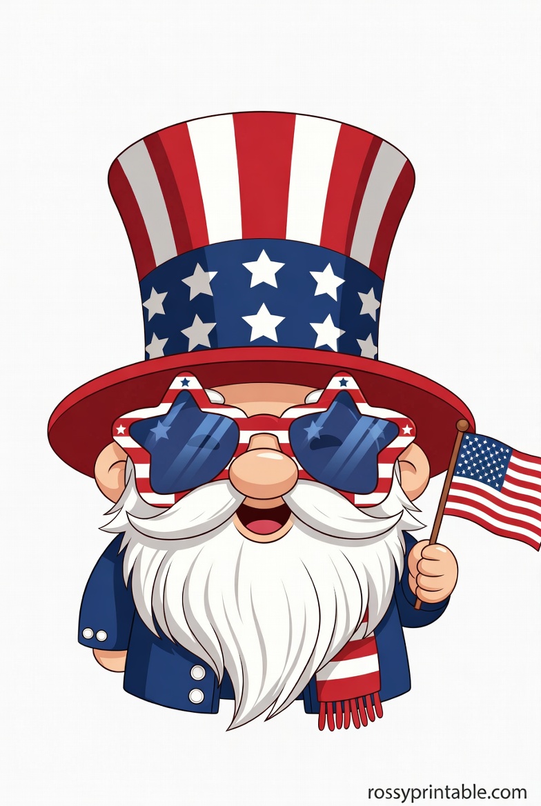 Free 4th of July Gnome Clipart 3 Free 4th of July Gnome Clipart (3)