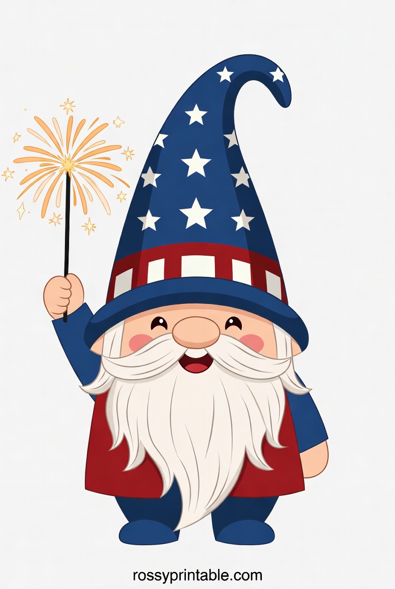 Free 4th of July Gnome Clipart 4 Free 4th of July Gnome Clipart (4)