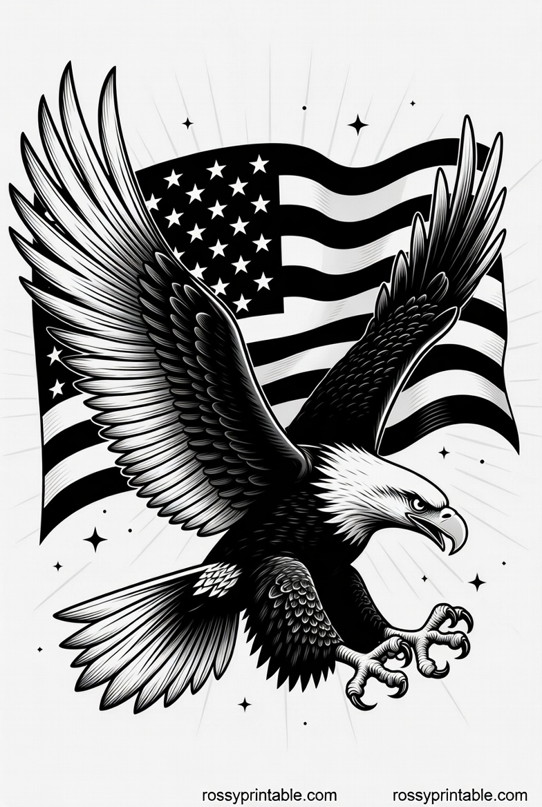 Free Black and White 4th of July Clipart (3)