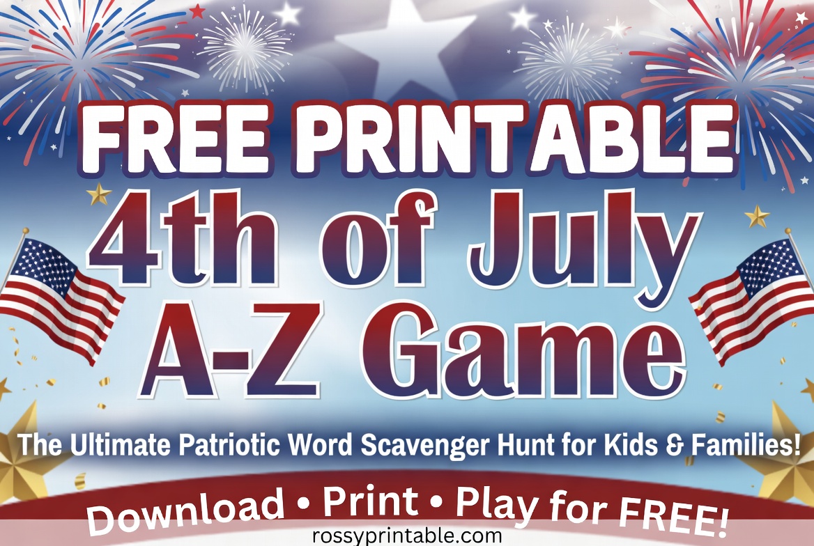 Free Printable 4th of July A-Z Game (1)