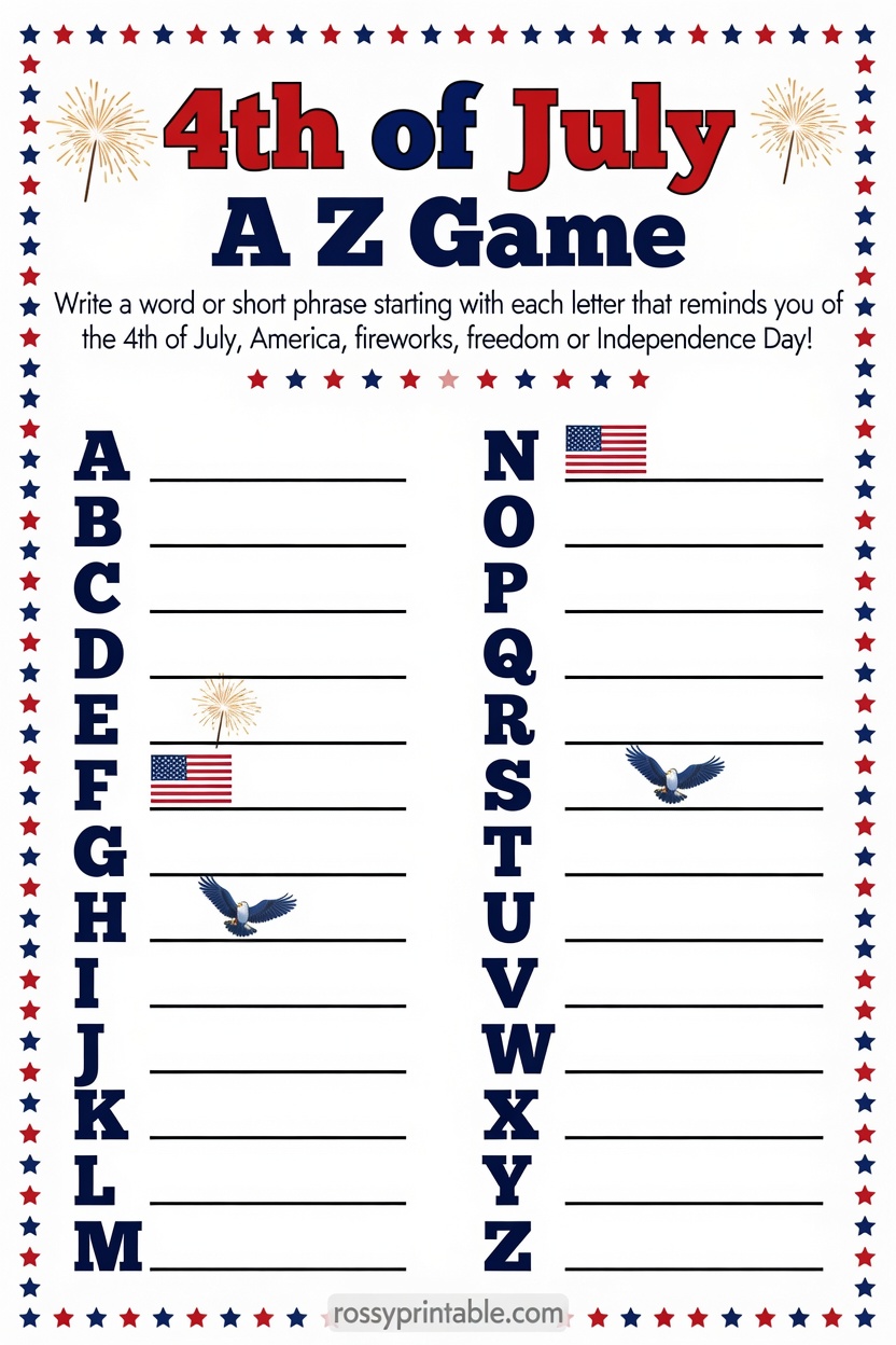 Free Printable 4th of July A-Z Game (3)