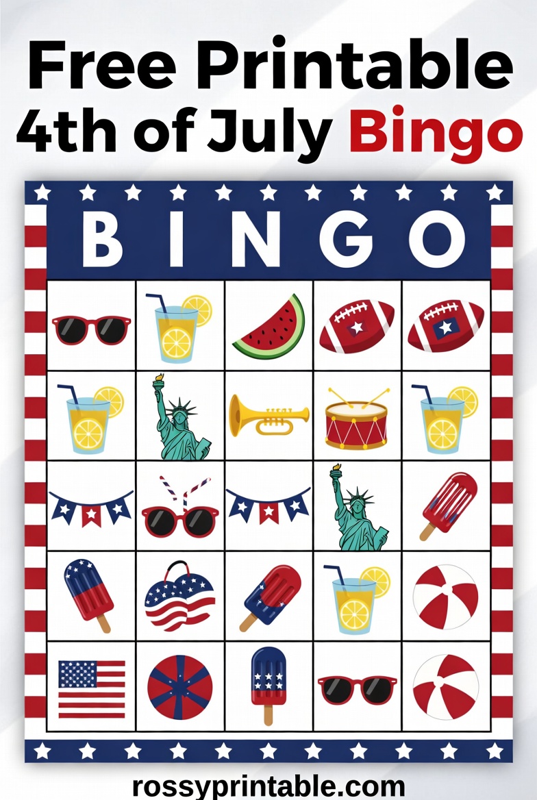 Free Printable 4th of July Bingo Cards 2 Free Printable 4th of July Bingo Cards (2)