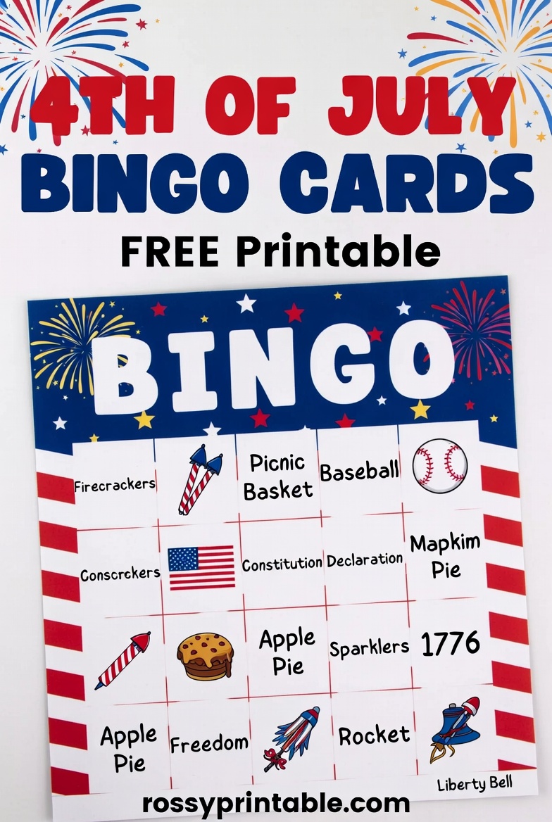 Free Printable 4th of July Bingo Cards 4 Free Printable 4th of July Bingo Cards (4)