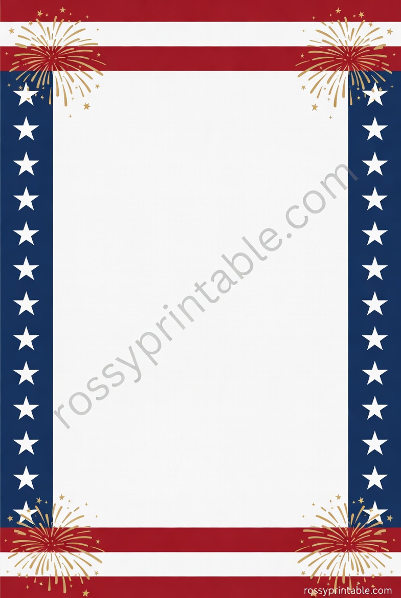 Free Printable 4th of July Borders 2 Free Printable 4th of July Borders (2)