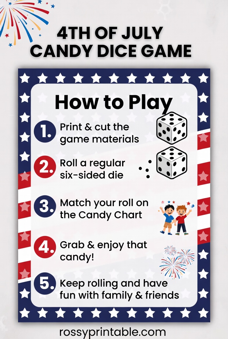 Free Printable 4th of July Candy Dice Game (3)