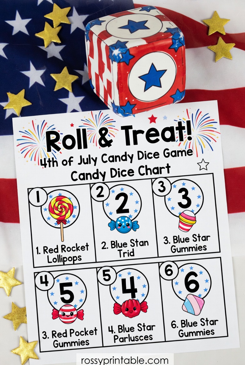 Free Printable 4th of July Candy Dice Game (4)