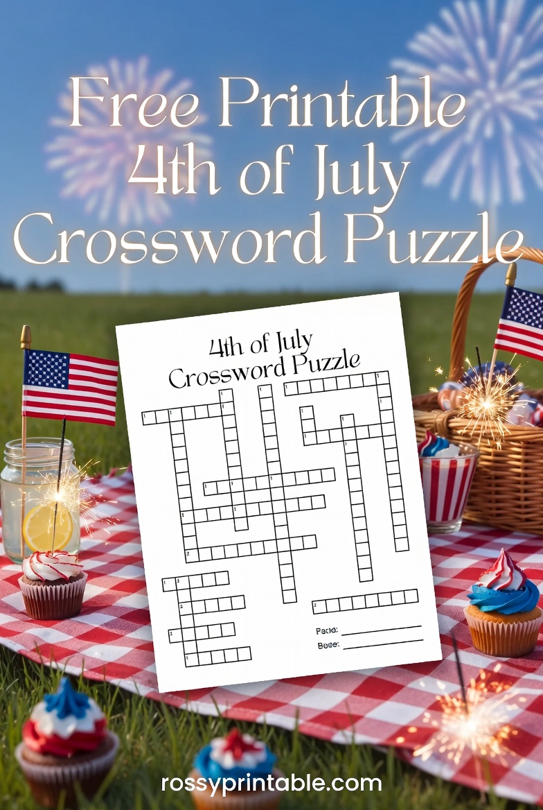 Free Printable 4th of July Crossword Puzzle 2 Free Printable 4th of July Crossword Puzzle (2)