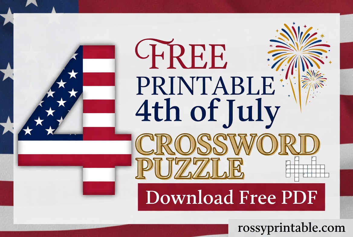 Free Printable 4th of July Crossword Puzzle 3 Free Printable 4th of July Crossword Puzzle (3)