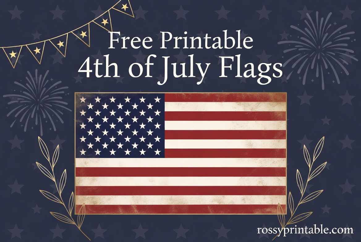 Free Printable 4th of July Flags 2 Free Printable 4th of July Flags (2)