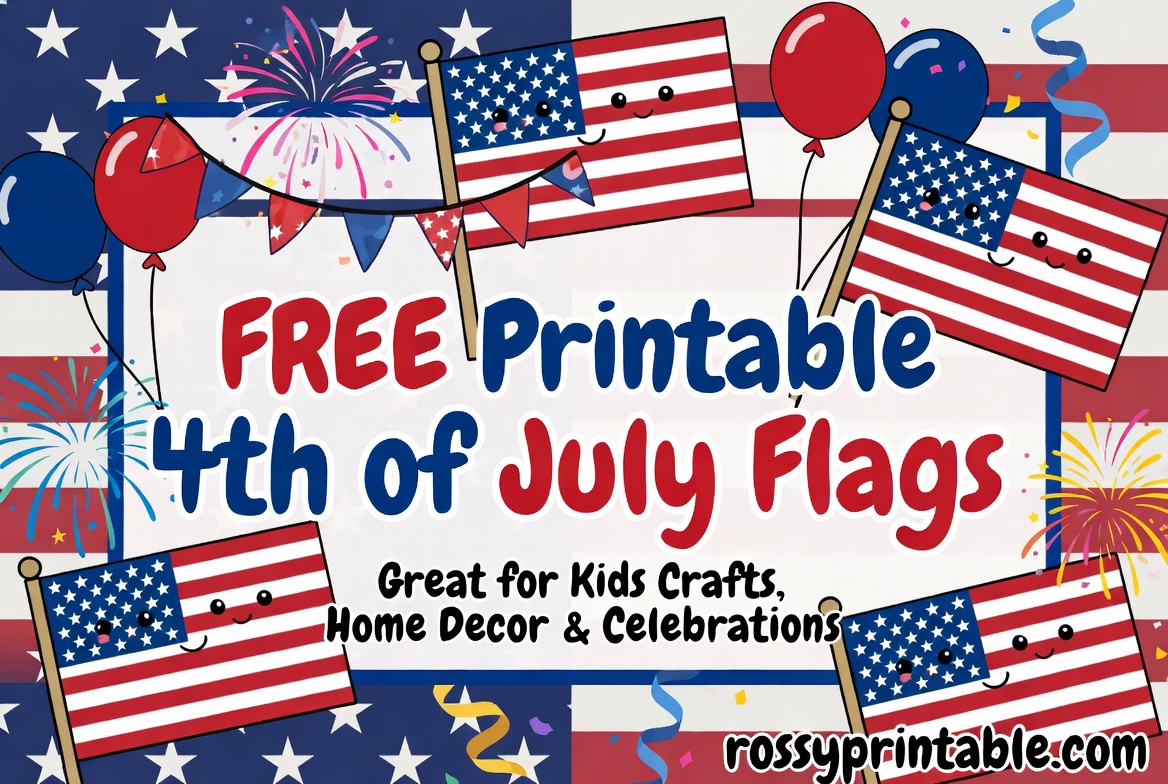 Free Printable 4th of July Flags 3 Free Printable 4th of July Flags (3)