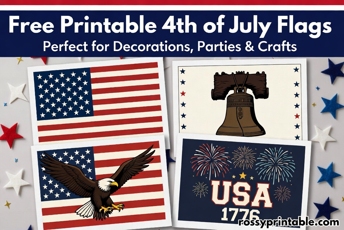 Free Printable 4th of July Flags 4 Free Printable 4th of July Flags (4)