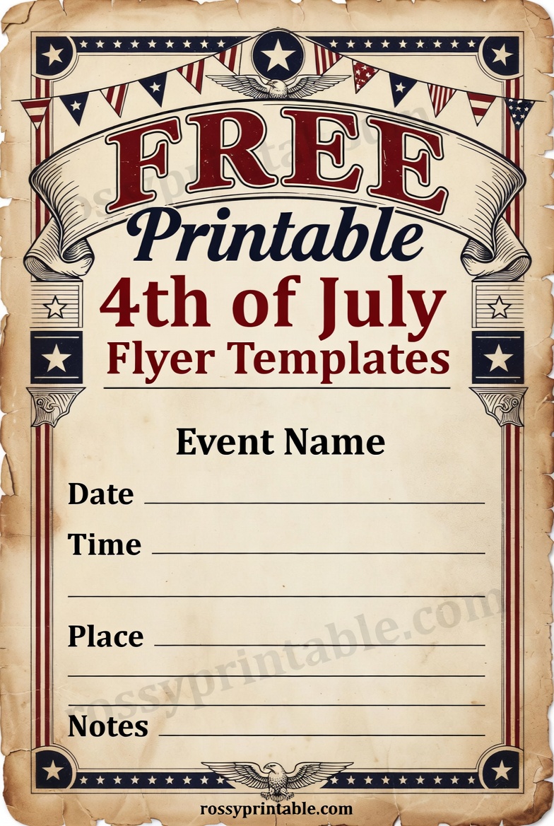 Free Printable 4th of July Flyer Templates 3 Free Printable 4th of July Flyer Templates (3)
