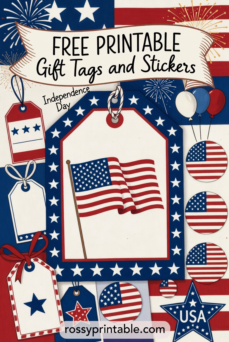 Free Printable 4th of July Gift Tags and Stickers 2 Free Printable 4th of July Gift Tags and Stickers (2)