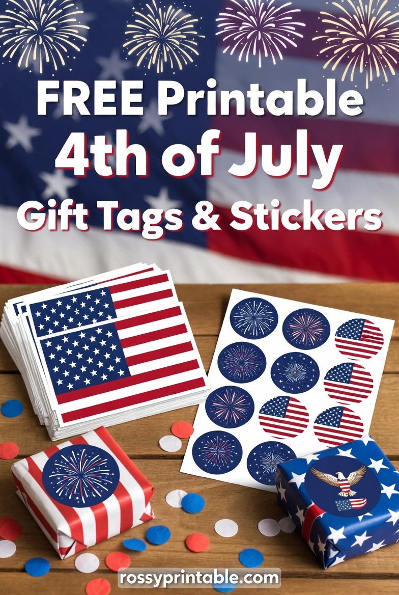 Free Printable 4th of July Gift Tags and Stickers 3 Free Printable 4th of July Gift Tags and Stickers (3)