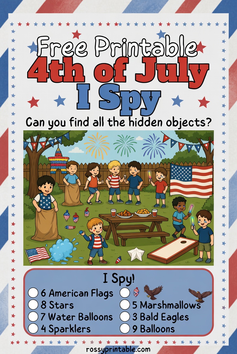 Free Printable 4th of July I Spy 2 Free Printable 4th of July I Spy (2)