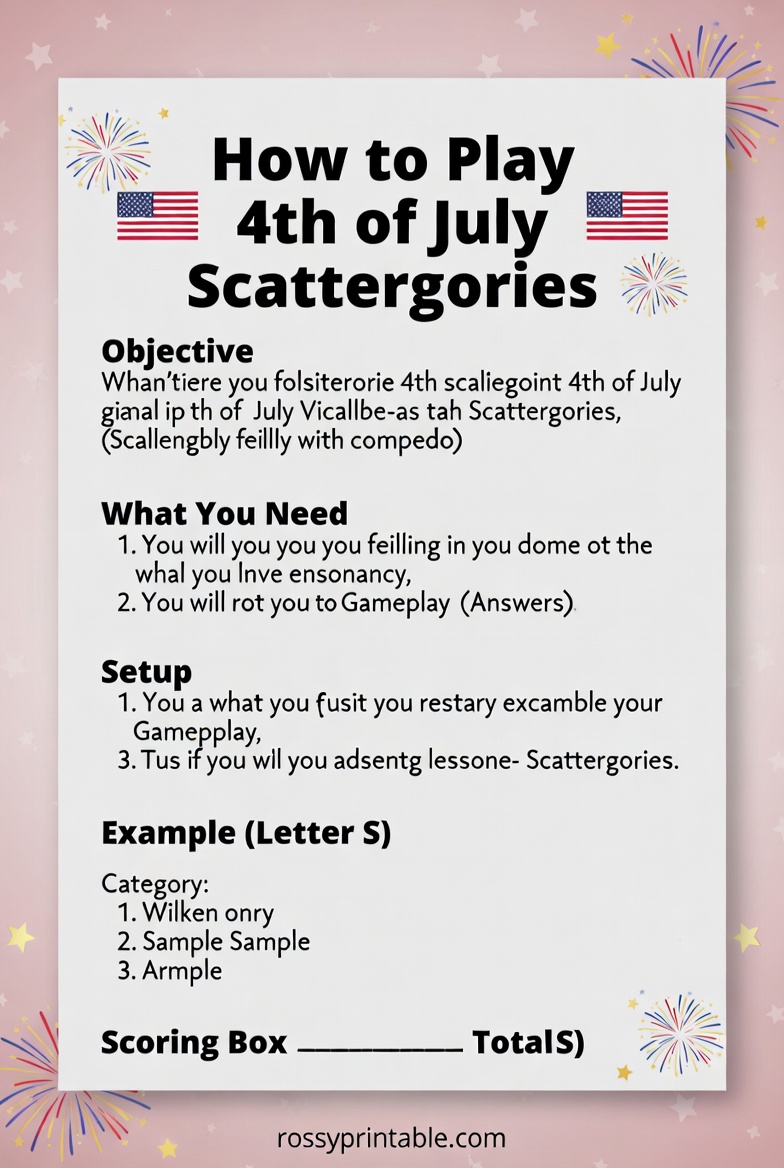 Free Printable 4th of July Scattergories 2 Free Printable 4th of July Scattergories (2)