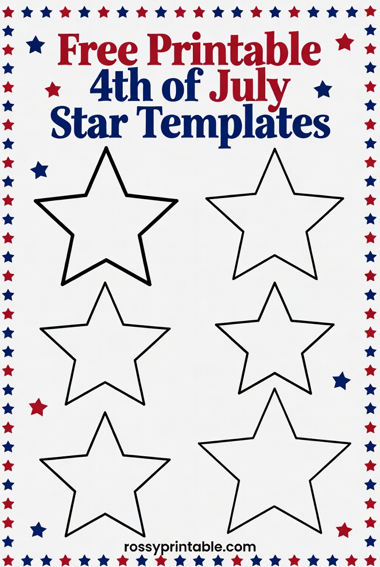Free Printable 4th of July Star Templates 1 Free Printable 4th of July Star Templates (1)