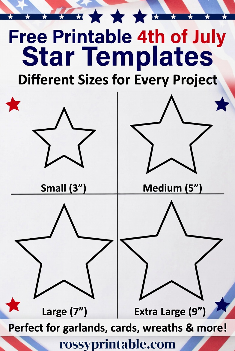 Free Printable 4th of July Star Templates 3 Free Printable 4th of July Star Templates (3)