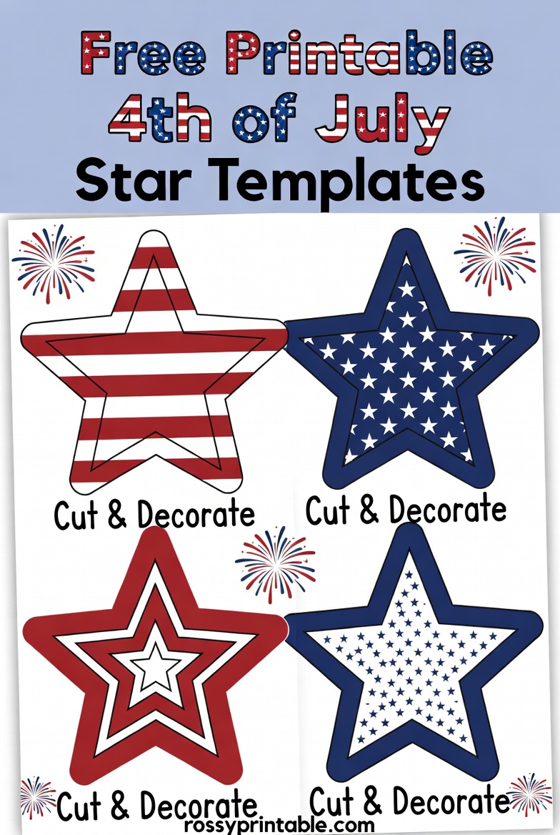 Free Printable 4th of July Star Templates 4 Free Printable 4th of July Star Templates (4)