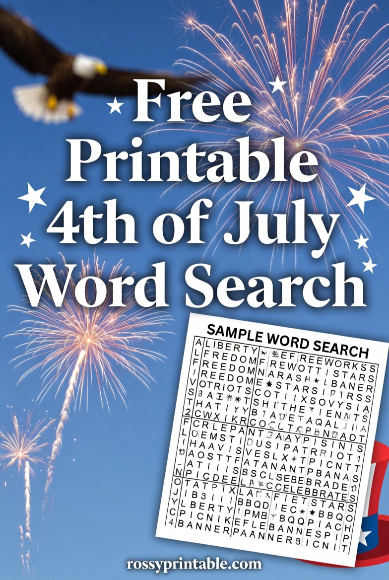 Free Printable 4th of July Word Search 4 Free Printable 4th of July Word Search (4)