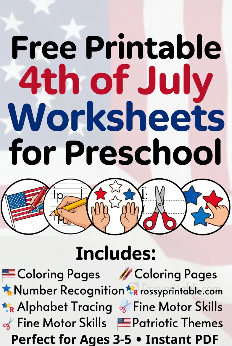 Free Printable 4th of July Worksheets for Preschool (2)