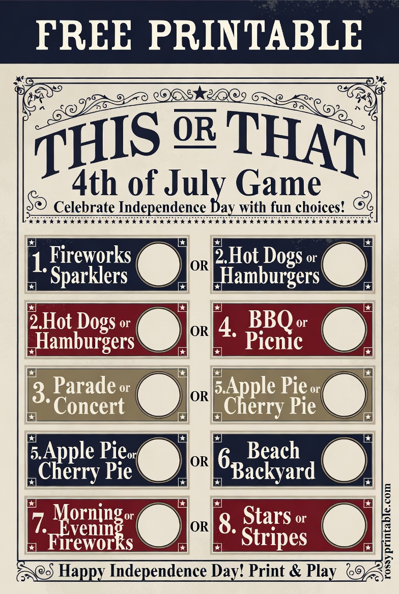 Free Printable This or That 4th of July Game (2)