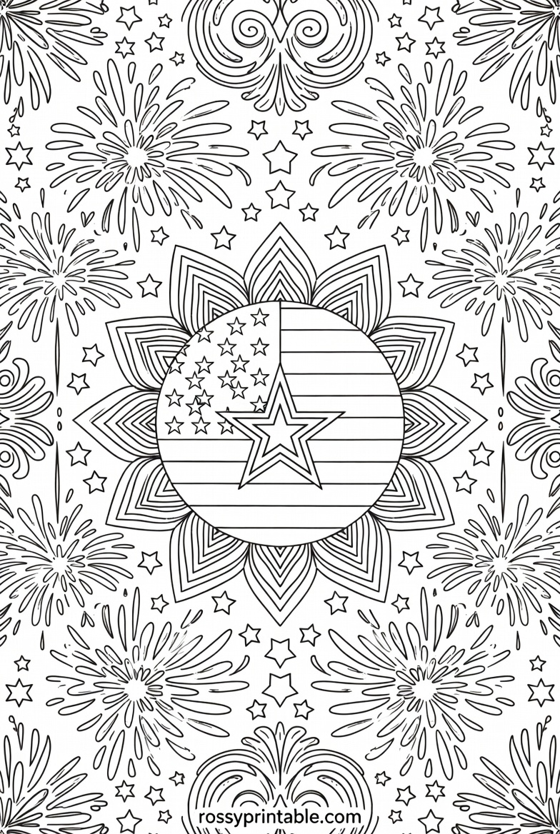 Printable 4th of July Coloring Pages for Adults (1)