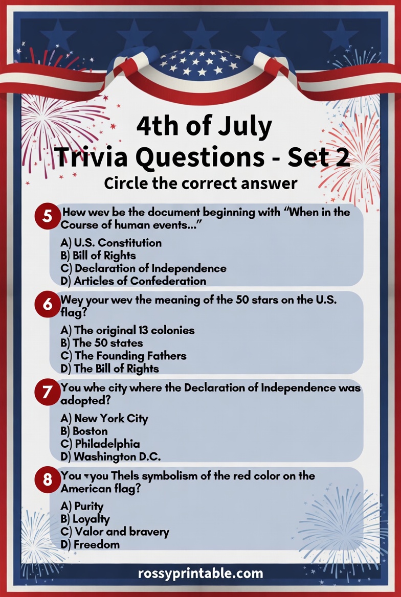 Printable 4th of July Trivia Questions and Answers (3)