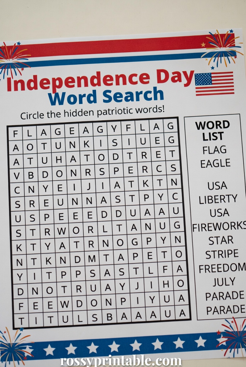 Printable 4th of July Worksheets (3)