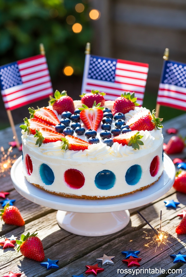 Red, White and Blue Fourth of July Poke Cake (1)