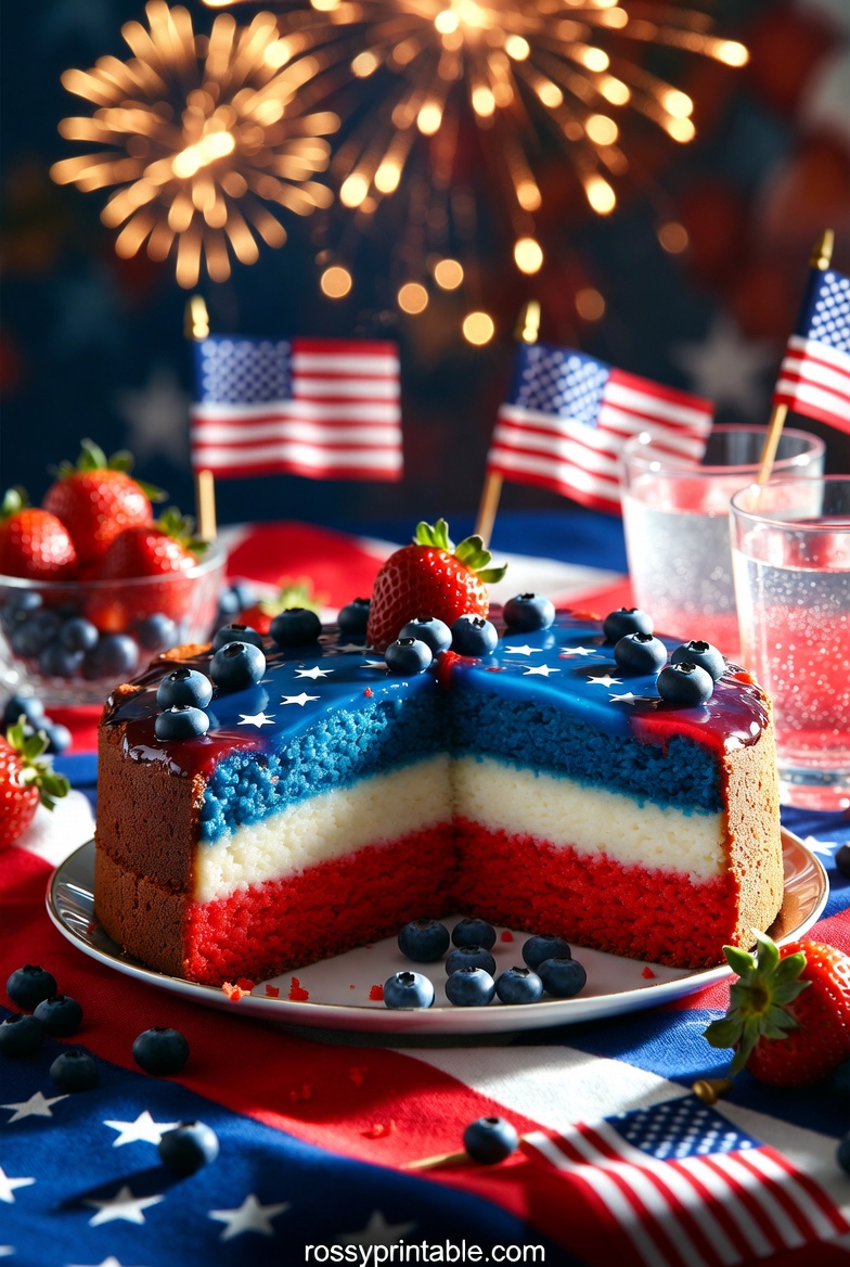 Red, White and Blue Fourth of July Poke Cake (3)