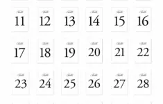 1 40 Printable Wedding Table Numbers For