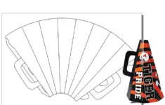 1 Up 9 5 X 1 25 X 6 25 Megaphone Paper 12 X 18 Sheet Item Mp 9 5