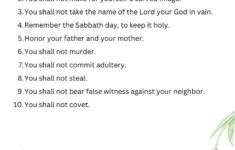 10 Commandments Nkjv Printable
