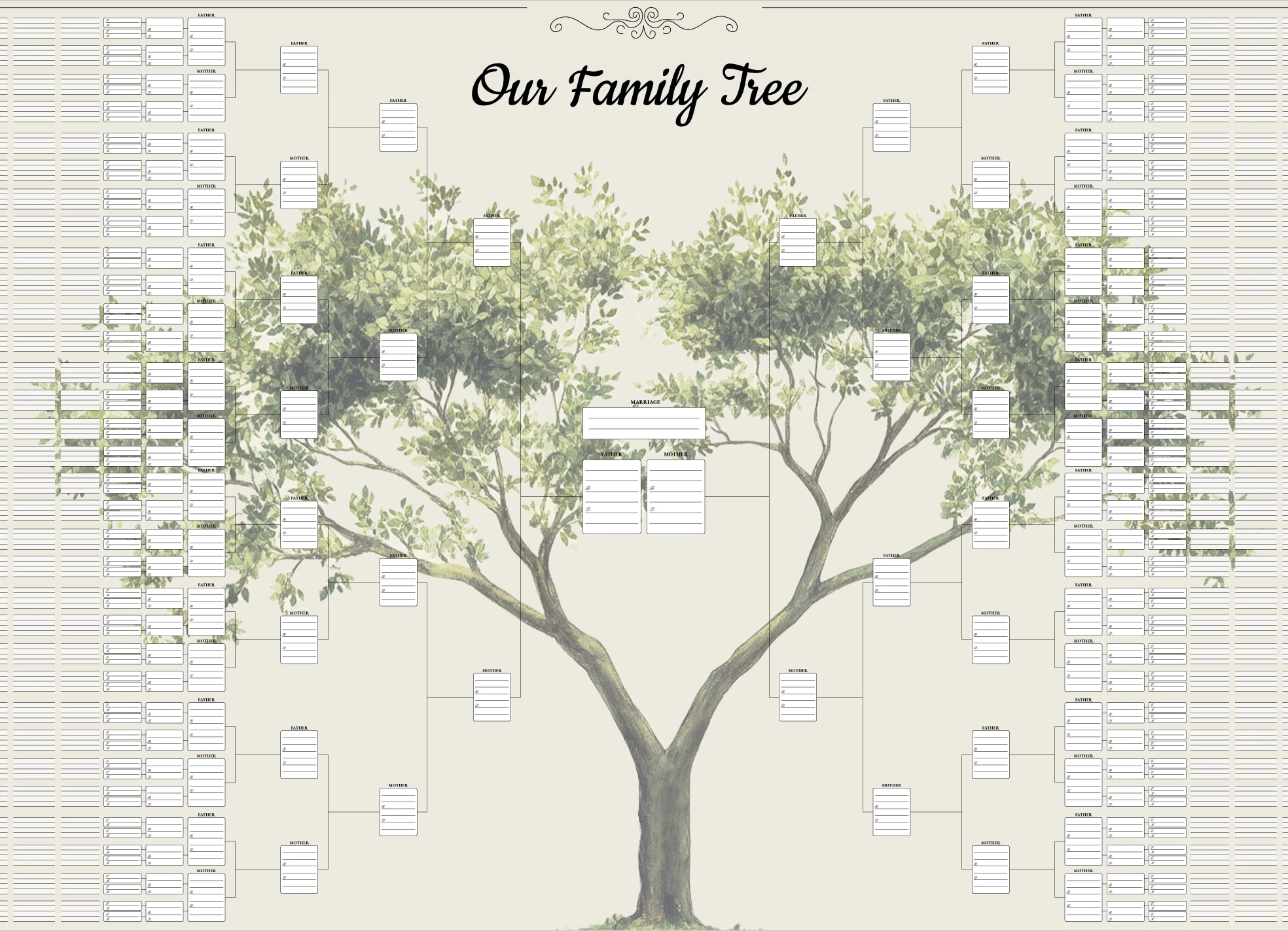 10 Generation Family Tree Free Google Docs Template