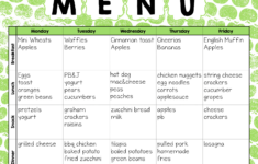 10 Tips For Daycare Weekly Menus
