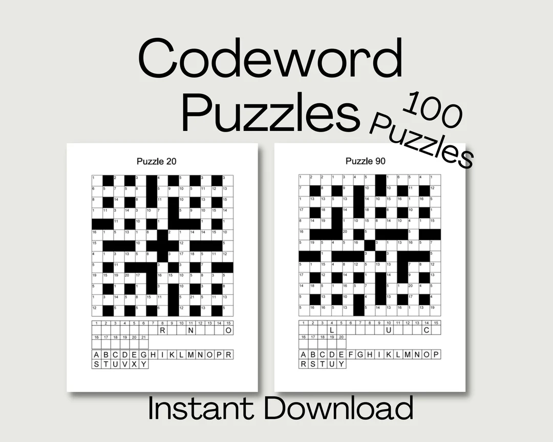 100 Codeword Puzzles Coded Crosswords 100 Codeword Puzzles Coded Crosswords