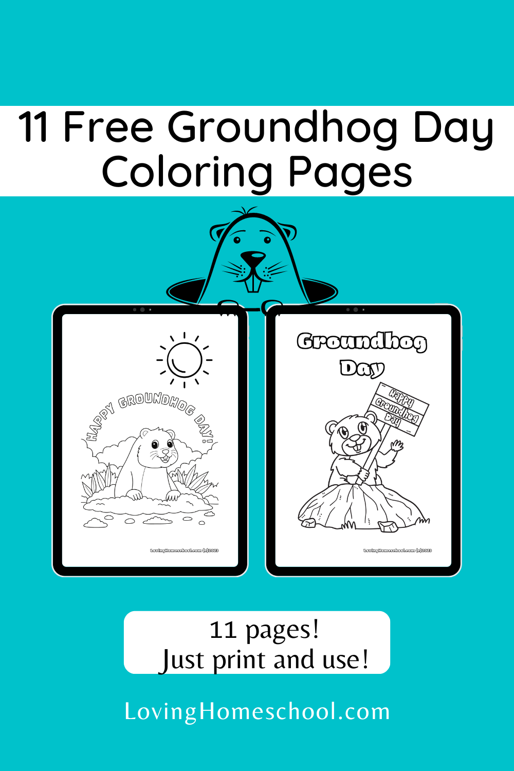 groundhog day printable book free