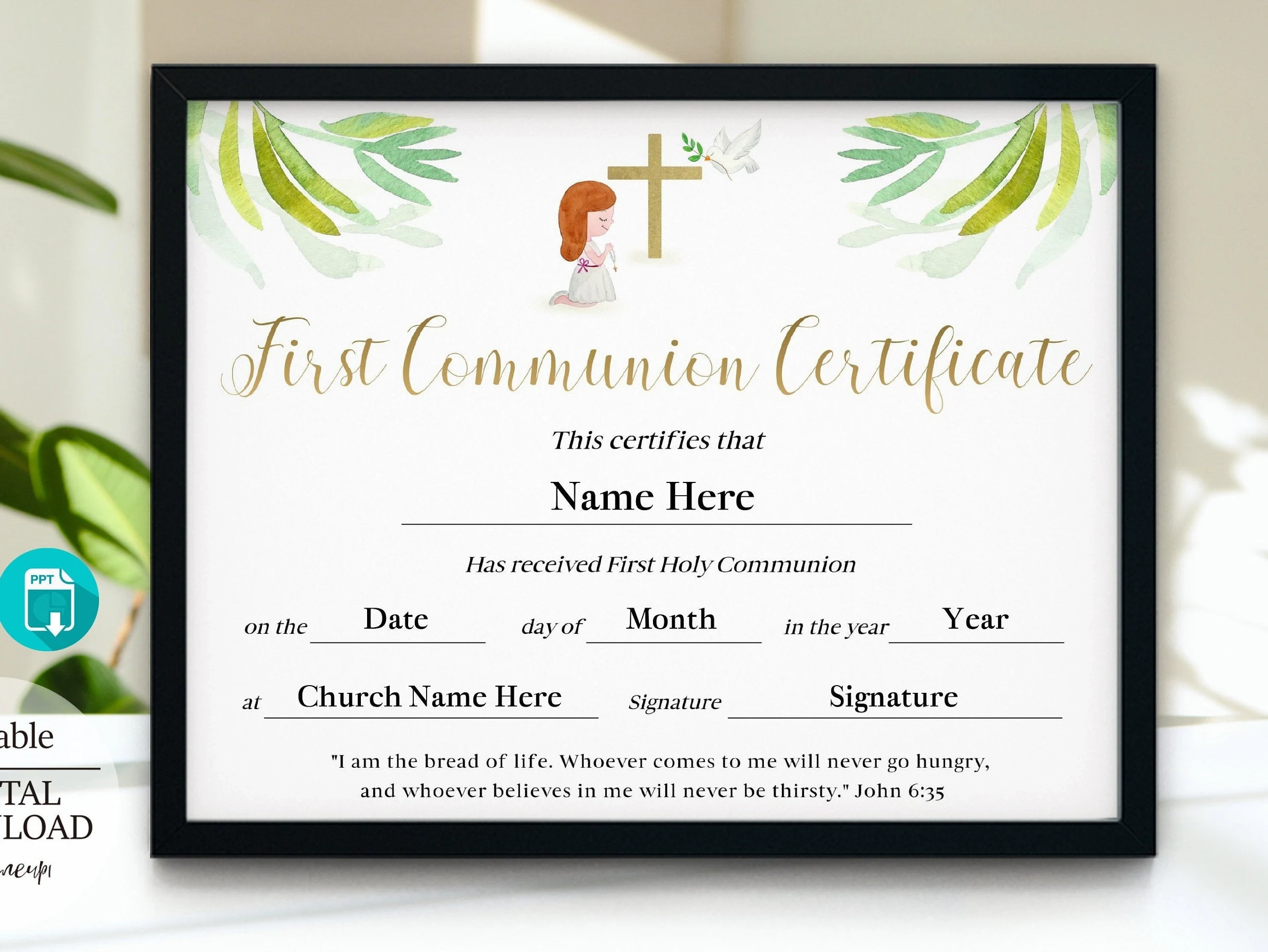 11x85 First Communion Certificate 11x85 First Communion Certificate